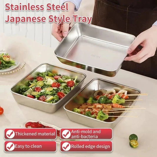 🔥Buy 3 Get 2 Free🔥- Stainless Steel Square Plate🥗
