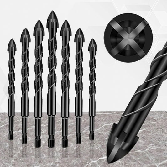 4-Edge Cross Drill Bit Set