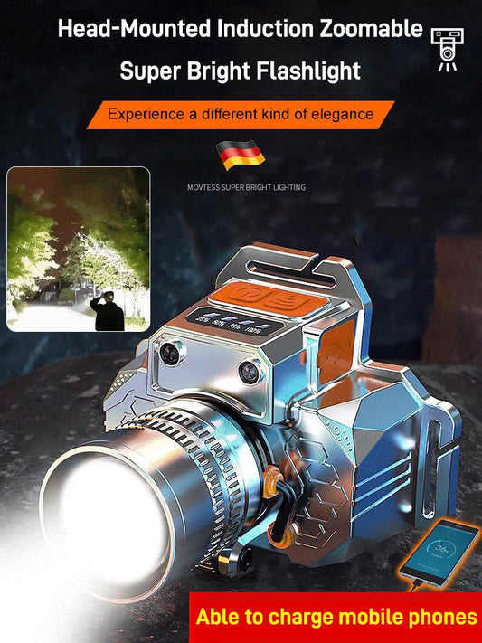 🔥50%OFF🔥Head-Mounted Induction Zoomable Super Bright Flashlight🔦